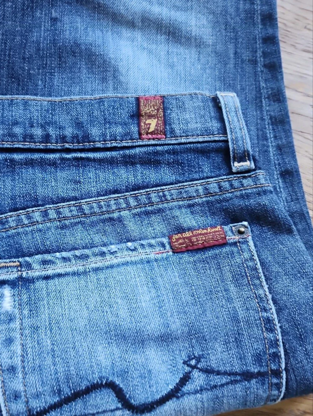 7 For All Mankind Women's Bootcut Jeans - Dark Blue Wash